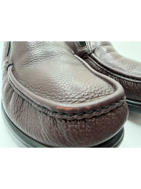 SAS Side Gore Cordovan Loafers Mens Size 12WW Burgundy Casual Slip On Shoes main image 2